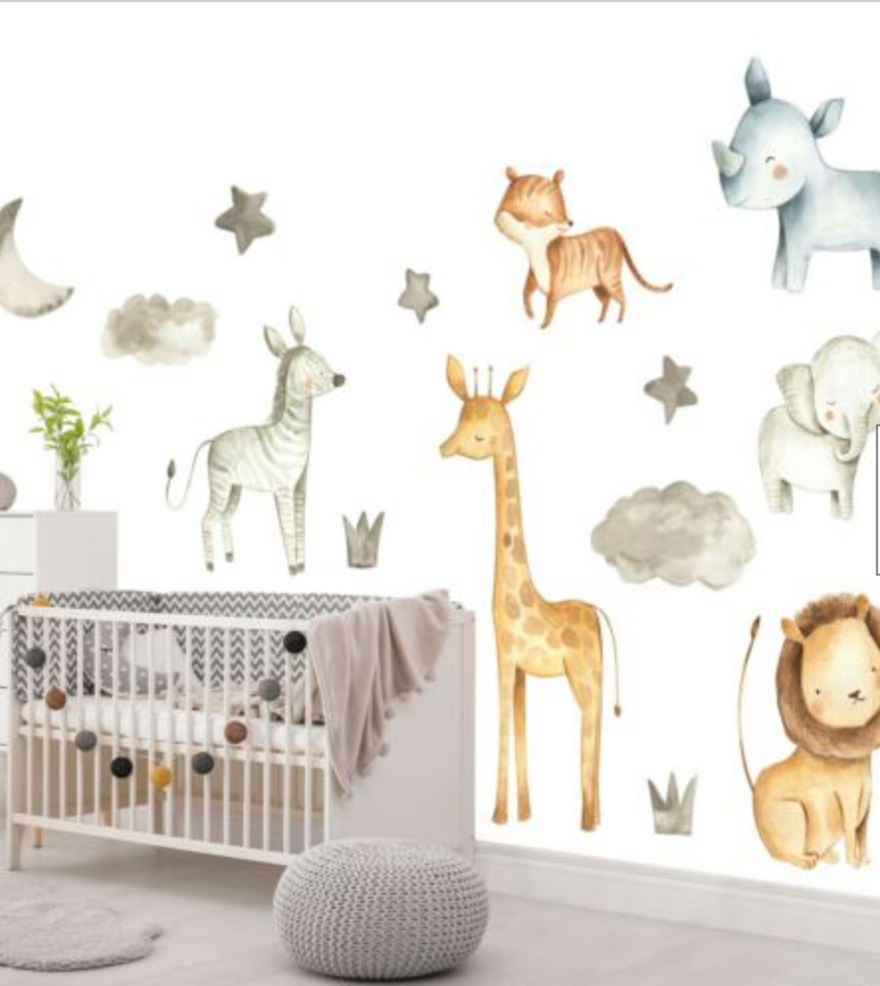 Baby Animals Fabric Wall Sticker
