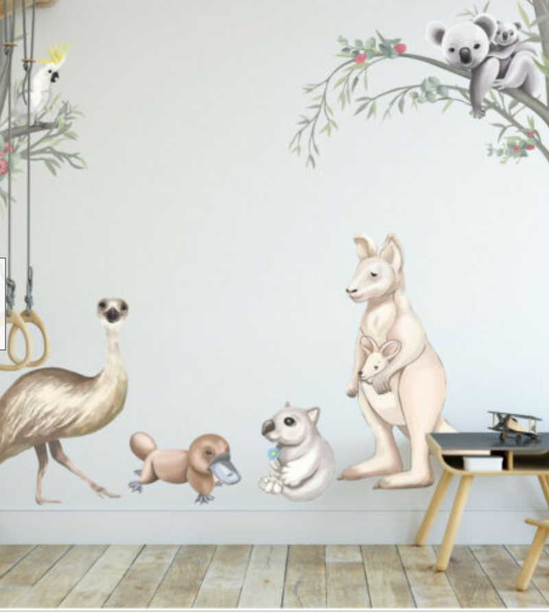 Australian Animals Fabric Wall Sticker