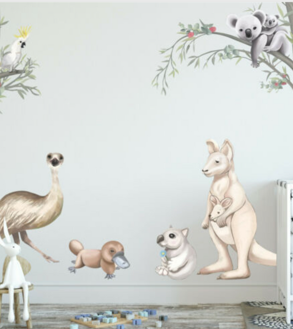 Australian Animals Fabric Wall Sticker