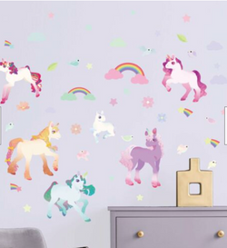 Baby Unicorn Fabric Wall Stickers